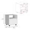 Tuhome Austin Nightstand, Casters, Single Drawer-White MLB8956 - alternate 5